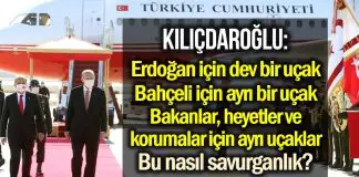 Kılıçdaroğlu: KKTC’ye nasıl gittiler; herkes için ayrı uçak, bu nasıl savurganlık? kılıçdaroğlu kktc erdoğan bahçeli uçak