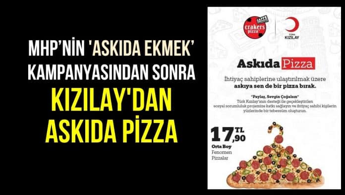 Kızılay'dan askıda pizza kampanyası İhtiyaç sahibine pizza
