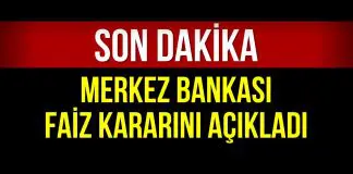 SON DAKİKA: Merkez Bankası (TCMB) faiz kararını açıkladı! merkez bankası faiz kararı
