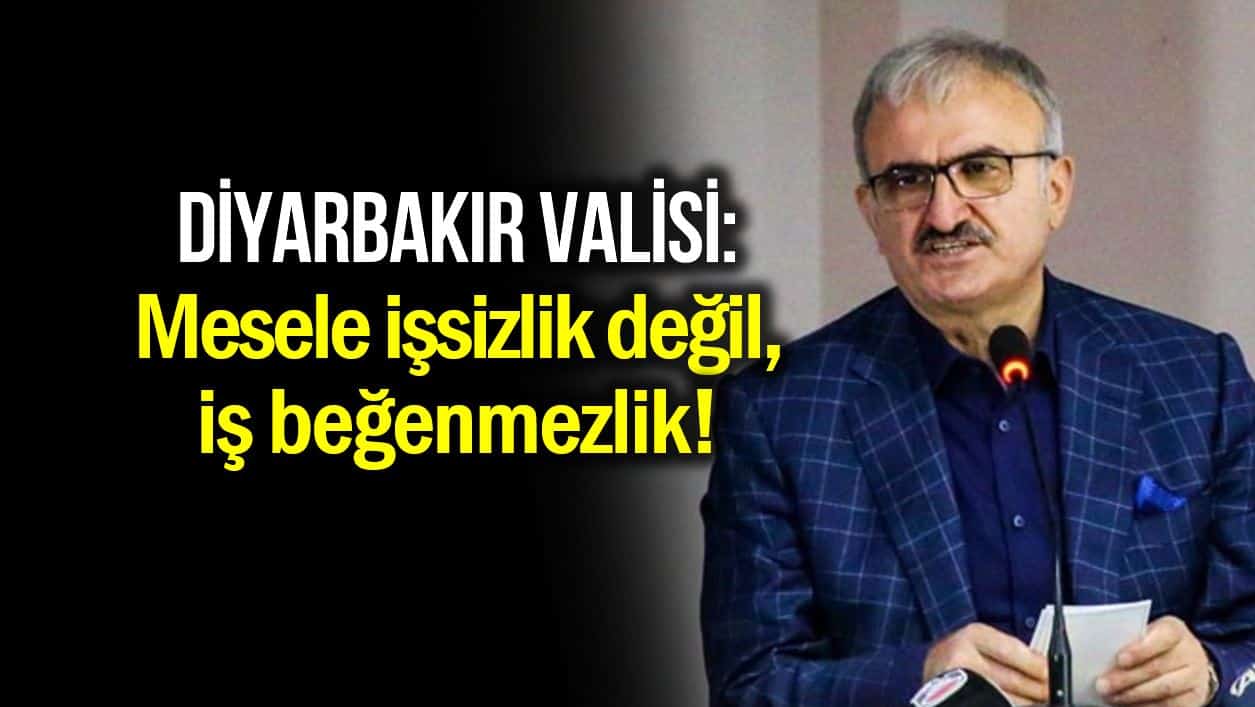 Diyarbakır Valisi Münir Karaloğlu: Mesele işsizlik değil, iş beğenmezliktir!