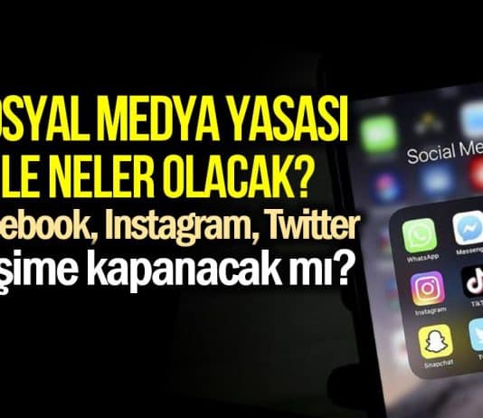 Sosyal medya yasası takvim