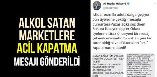 Alkol satan Tekel market işletmelerine ‘acil kapatma’ mesajı! Alkol satan Tekel market acilen kapatın mesajı!