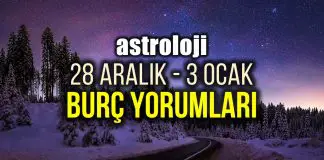 Astroloji: 28 Aralık 2020 – 3 Ocak 2021 haftalık burç yorumları Astroloji: 28 Aralık 2020 - 3 Ocak 2021 haftalık burç yorumları