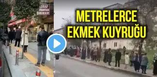 İstanbul’da Halk Ekmek büfeleri önünde metrelerce kuyruk!
