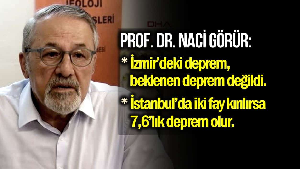 Prof. Naci Görür İstanbul ve İzmir için korkutan deprem açıklaması