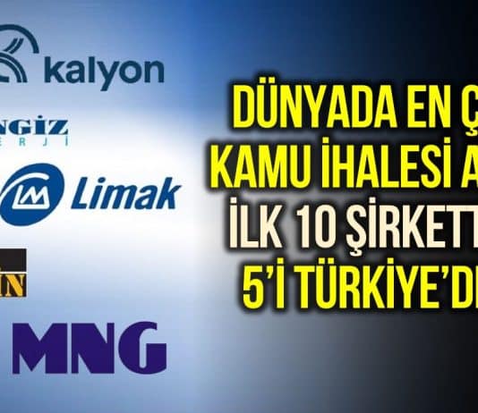 Dünyada en çok kamu ihalesi alan şirket Limak kalyon cengiz mng kolin
