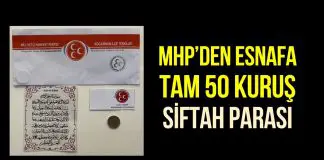 MHP Kayseri’de esnafa 50 kuruş siftah parası dağıttı MHP Kayseri de esnafa 50 kuruş siftah dağıttı