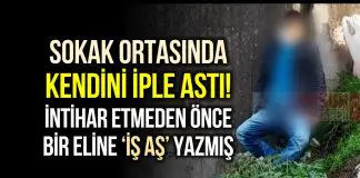 Samsun’da elinde ‘iş-aş’ yazan vatandaş intihar etti! Samsun elinde iş-aş yazan vatandaş intihar etti