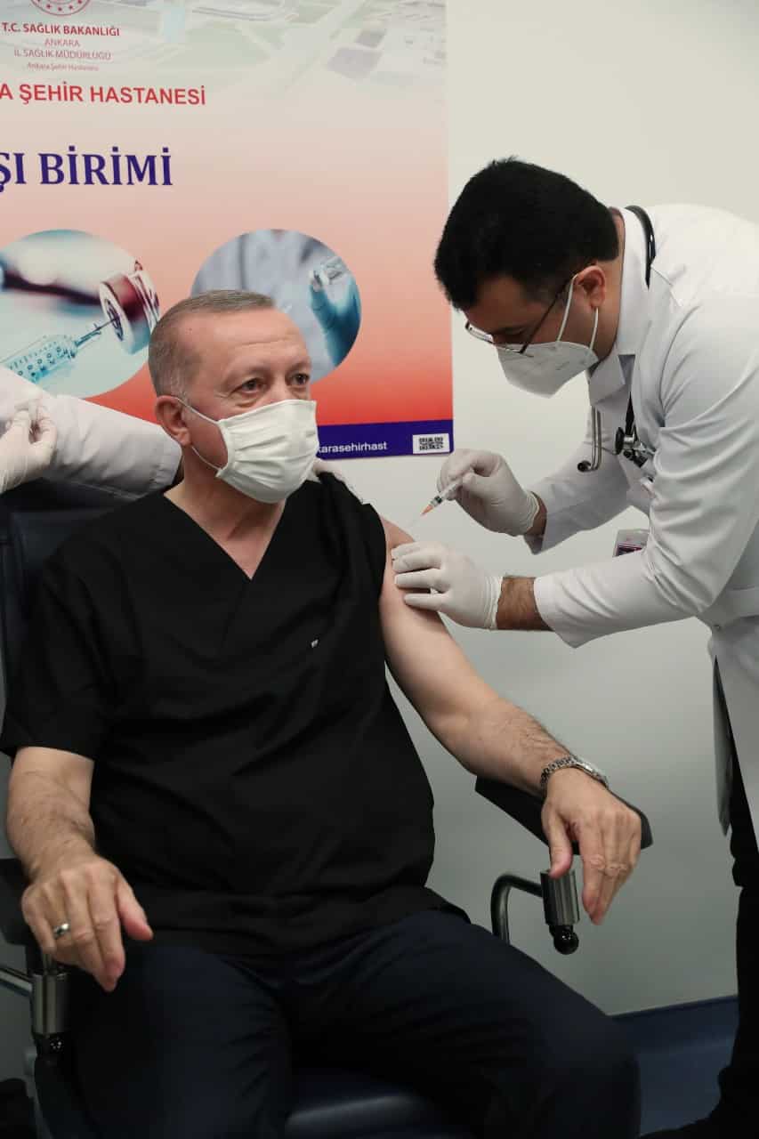 erdoğan coronavac aşısı yaptırdı