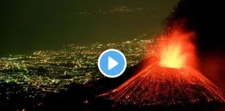 Sicilya adasında bulunan Etna Yanardağı patladı (Video)