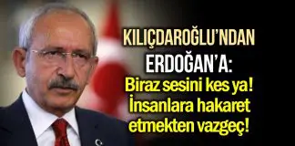 Kılıçdaroğlu’ndan Erdoğan’a vitrin mankeni yanıtı: Biraz sesini kes! Kılıçdaroğlu Erdoğan vitrin mankeni Biraz sesini kes!