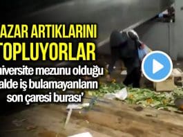 Türkiye gerçeği: Vatandaş pazar bitince ezilmiş artıkları topluyor!