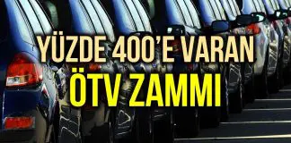 Resmi Gazete’de yayımlandı: Araç ÖTV oranlarına büyük zam! Resmi Gazete Araç ÖTV büyük zam!