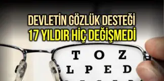 Devletin gözlük çerçevesi desteği hiç değişmedi: 37.80 TL Devletin gözlük çerçevesi desteği hiç değişmedi
