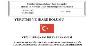 Cumhurbaşkanlığı kararnamesi