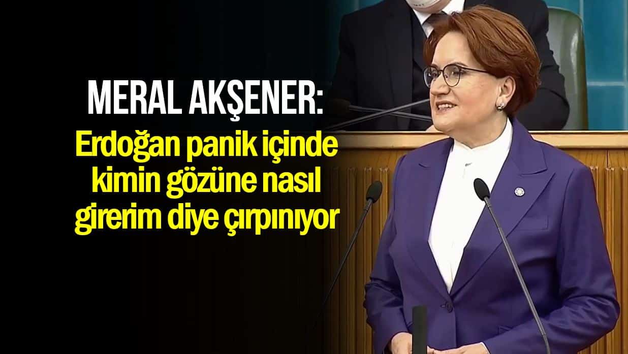 Akşener: Erdoğan panik içinde kimin gözüne nasıl girerim diye çırpınıyor