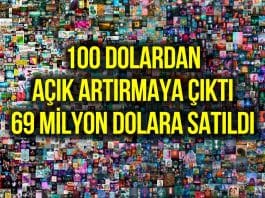 NFT çılgınlığı: 100 dolara açık artırmaya çıkan JPG dosyası 69,3 milyon dolara satıldı