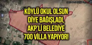 Köylü okul için bağışladı, AKP’li belediye villa yapıyor! kayseri güneşli köylü okul villa
