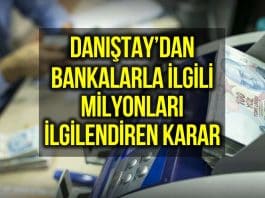 danıştay bankalar hesap işletim ücreti