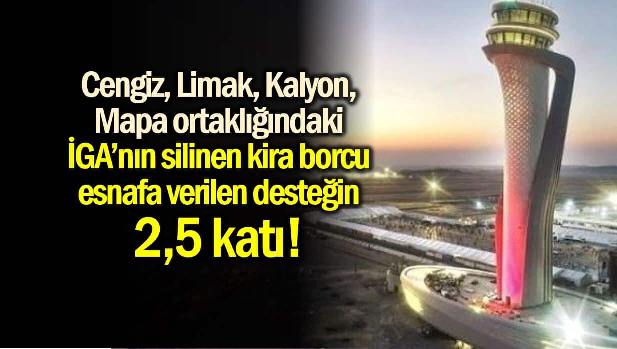 istanbul havalimanı iga kira borcu