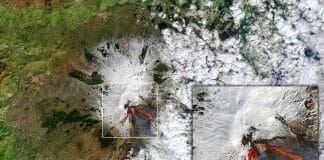 NASA ve ESA uyduları, Etna Yanardağı