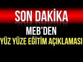 meb okullar yüz yüze eğitim