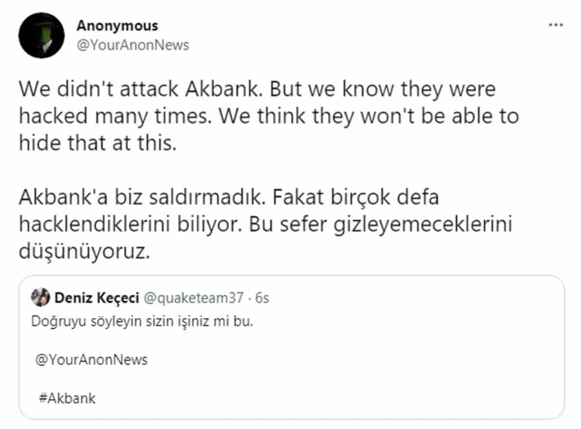 akbank anonymous