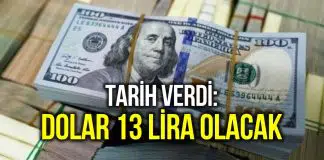 Dolar 13 lira