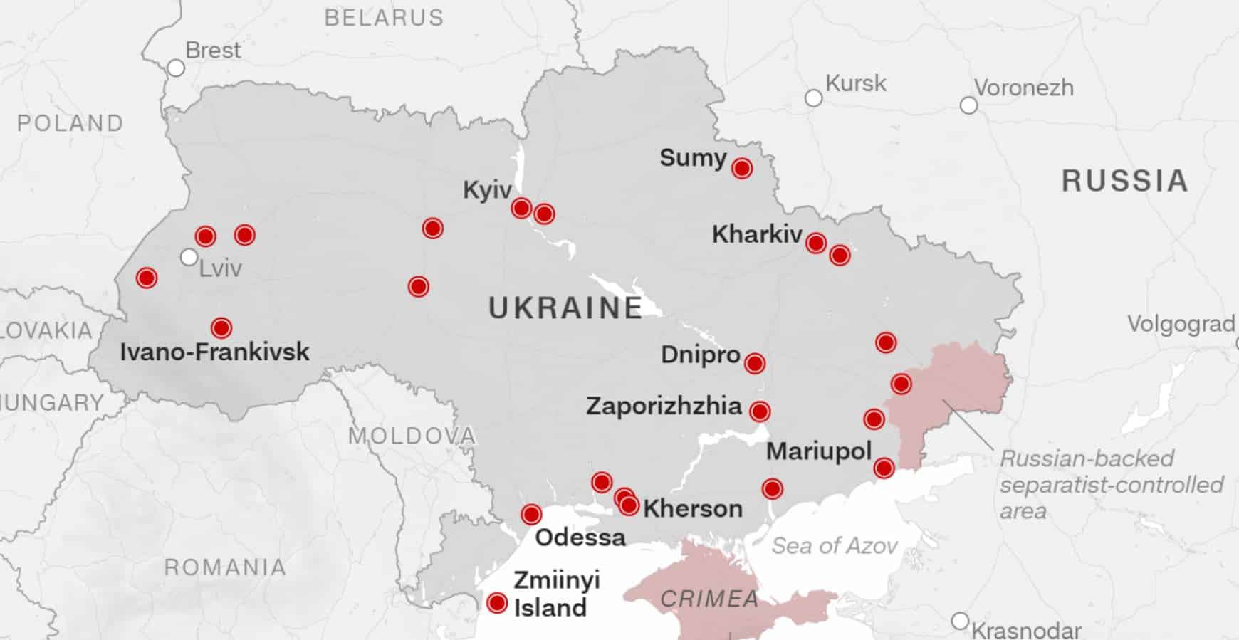 ukrayna işgal haritası