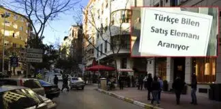 Nişantaşı’nda “Türkçe bilen eleman aranıyor” ilanı Türkçe bilen eleman