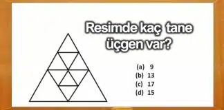 Resimde kaç üçgen görüyorsunuz? üçgen testi