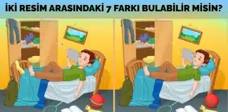 İki resim arasındaki 7 farkı bulanlar 120 üzeri IQ’ya sahip iki resim farkı