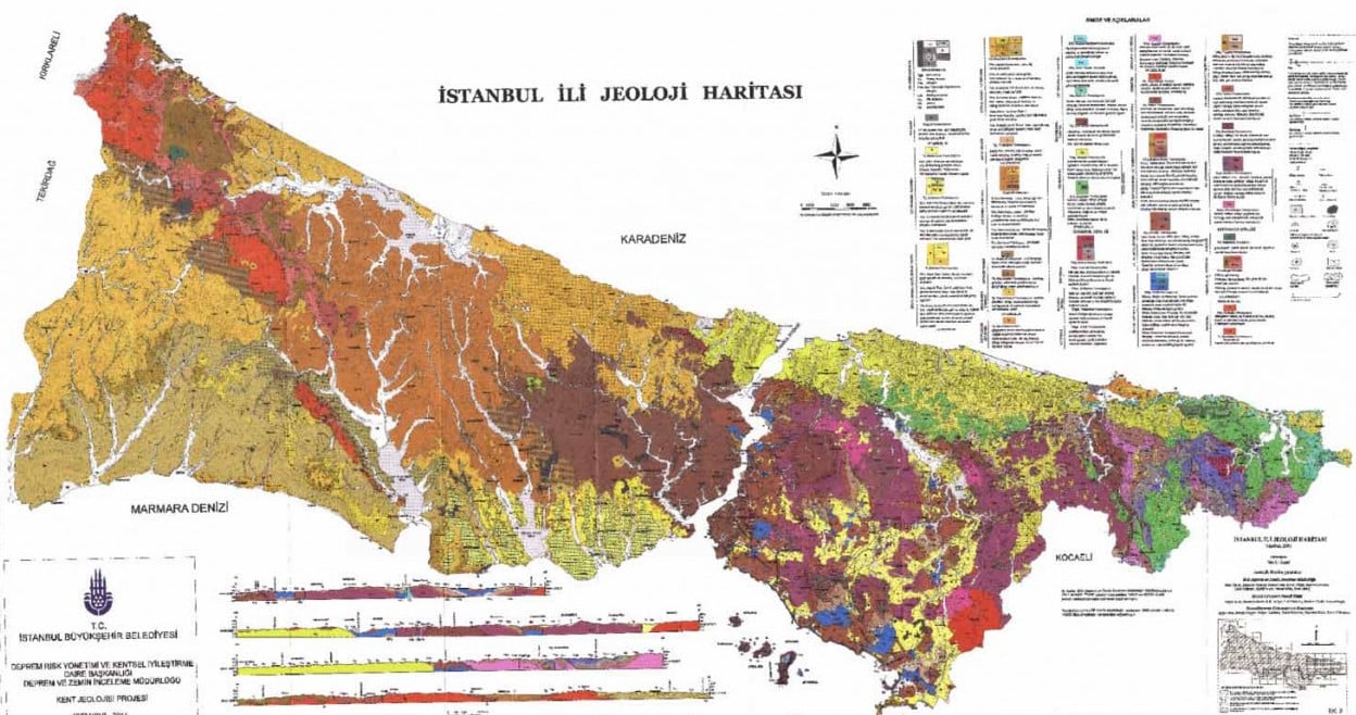 istanbul jeoloji haritası