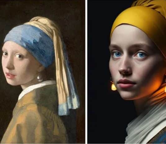 yapay zeka inci küpeli