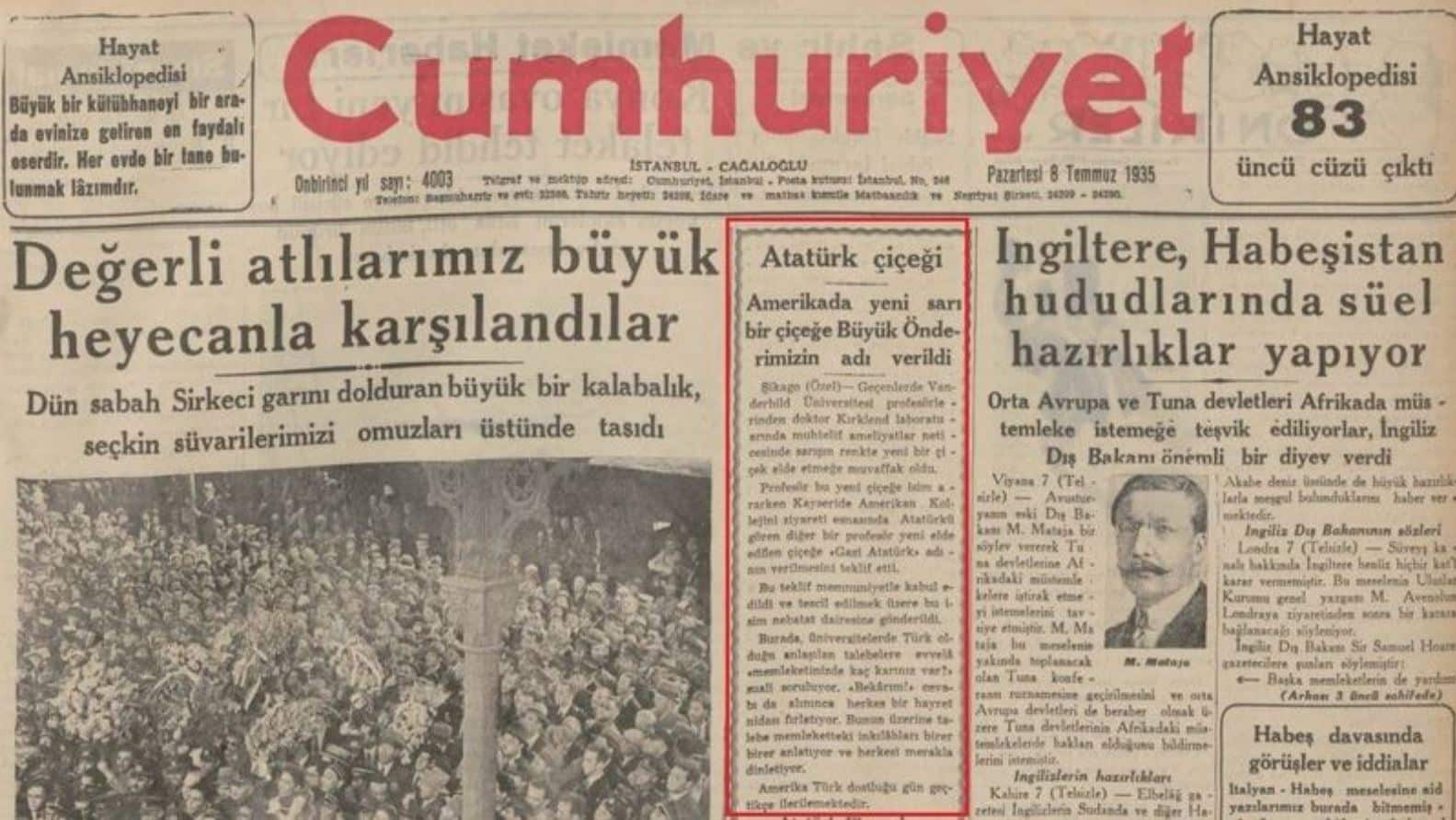 cumhuriyet 8 temmuz 1935