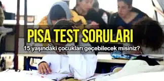 PISA testi soruları: 15 yaşındaki çocukları geçebilecek misiniz? PISA testi soruları