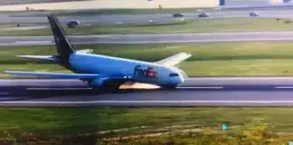 İstanbul’da kargo uçağı gövde üzerine iniş yaptı (Video) kargo uçağı