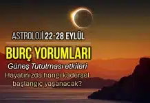 22-28 Eylül haftalık burç yorumları için haftalık astroloji görseli. Başak burcundaki Güneş Tutulması burç yorumları ve tüm burçlara etkileri.
