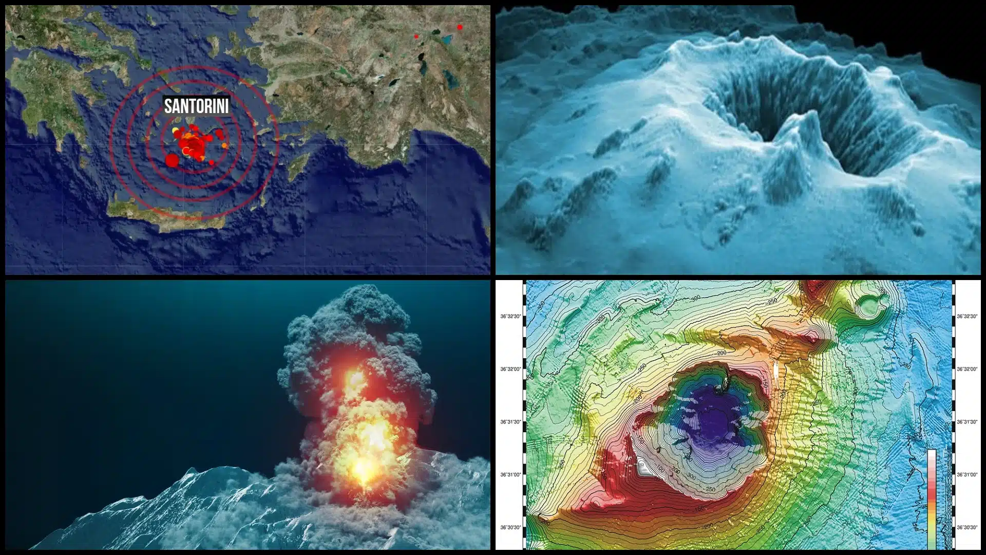 Yapay zeka ile tespit edilen Santorini ve Kolumbo sualtı yanardağı arasındaki magma hareketi ve bunun volkanik tehlikeler üzerindeki etkileri.