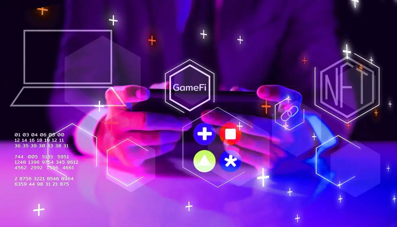GameFi nedir: Play-to-Earn modeli, dijital varlık sahipliği (NFT) ve merkeziyetsiz yönetim (DAO) üzerine bir konsept.