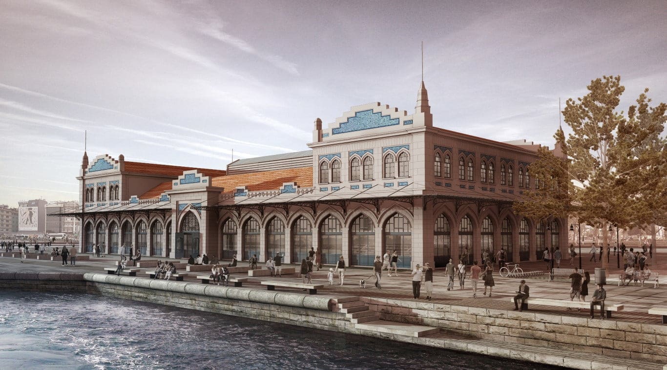 Kadıköy Hal Binası'nın Selçuklu esintileri taşıyan mimarisi ve bir sanat durağı olarak tarihsel yolculuğu.