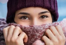 Kışın cilt bakımı: Cilt bariyeri koruması, nemlendirici ve kışın güneş kremi kullanımı üzerine bir konsept.