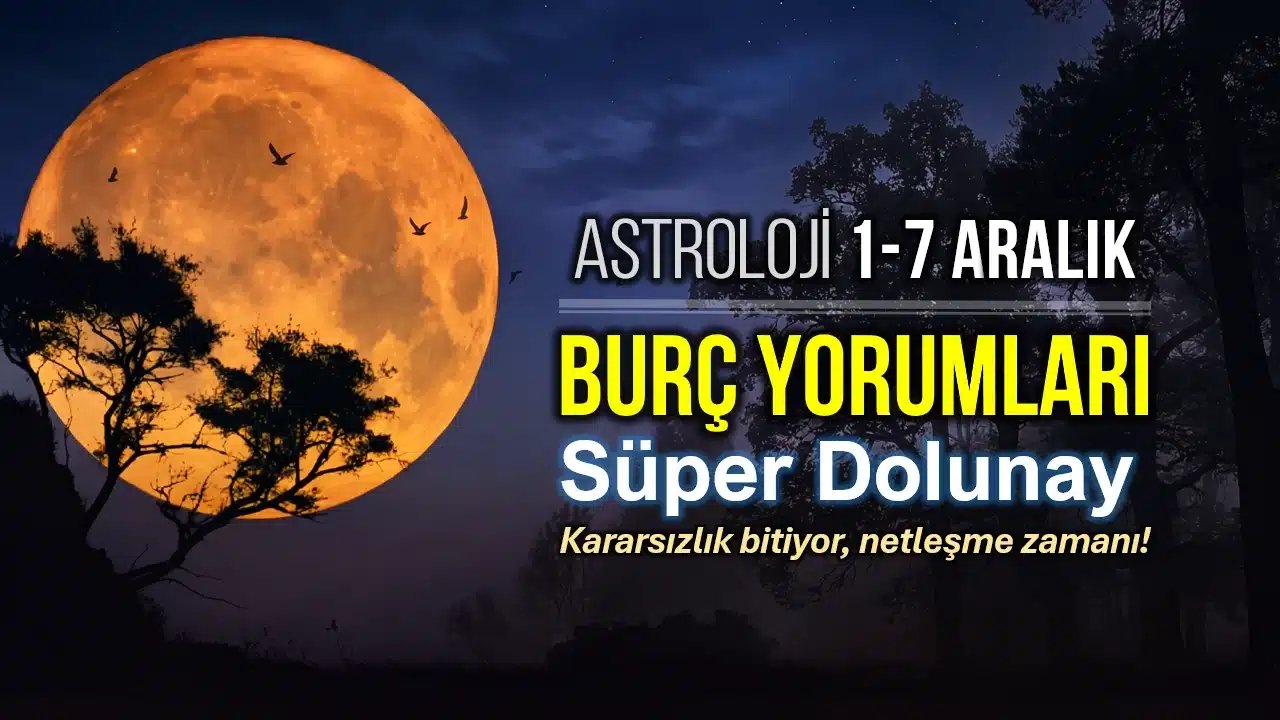 1 - 7 Aralık 2025 haftalık burç yorumları: İkizler Dolunayı, Merkür açıları ve astroloji etkileri.