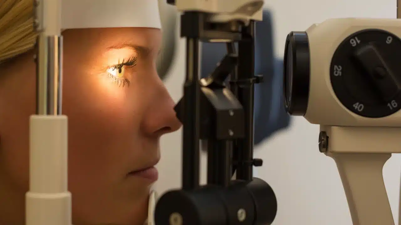 Görme kaybı ve erken teşhis: Glokom, katarakt ve diyabetik retinopati belirtileri için göz muayenesi konsepti.