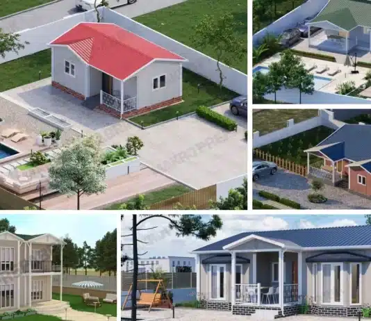2025 prefabrik ev fiyatları ile uygun maliyetli tek katlı prefabrik villa ve prefabrik ev modelleri seçenekleri.
