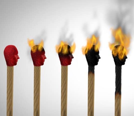 Tükenmişlik sendromu belirtileri: Stres yönetimi, iş-yaşam dengesi ve ruh sağlığı üzerine bir konsept.