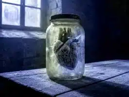 Duygusal felç çağı: Yeniden hissetmek mümkün mü? Duygusal felç çağı temasını simgeleyen, maskeli ve robotlaşmış modern insan figürleri içeren dramatik görsel