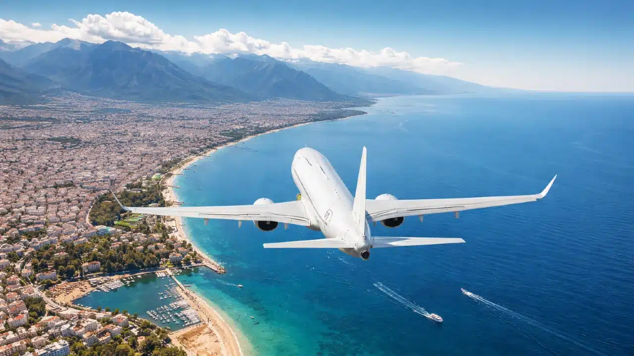 Antalya tatili ve Antalya lokasyonlar temasını yansıtan, markasız ve yazısız tatil konseptine odaklanan sade fotoğrafik sahne