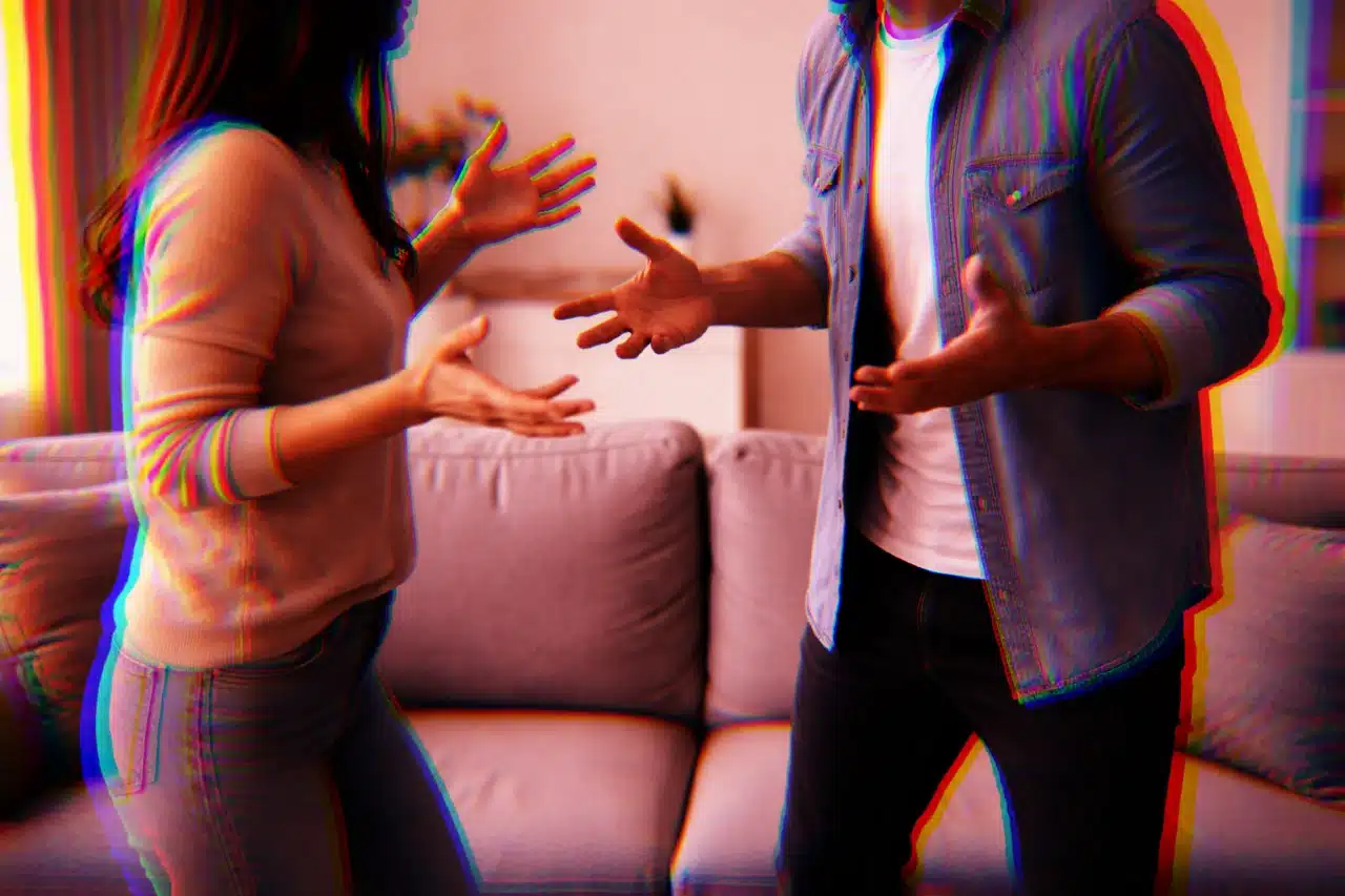 Ekonomik zorluklar yaşayan tartışan çift görseli