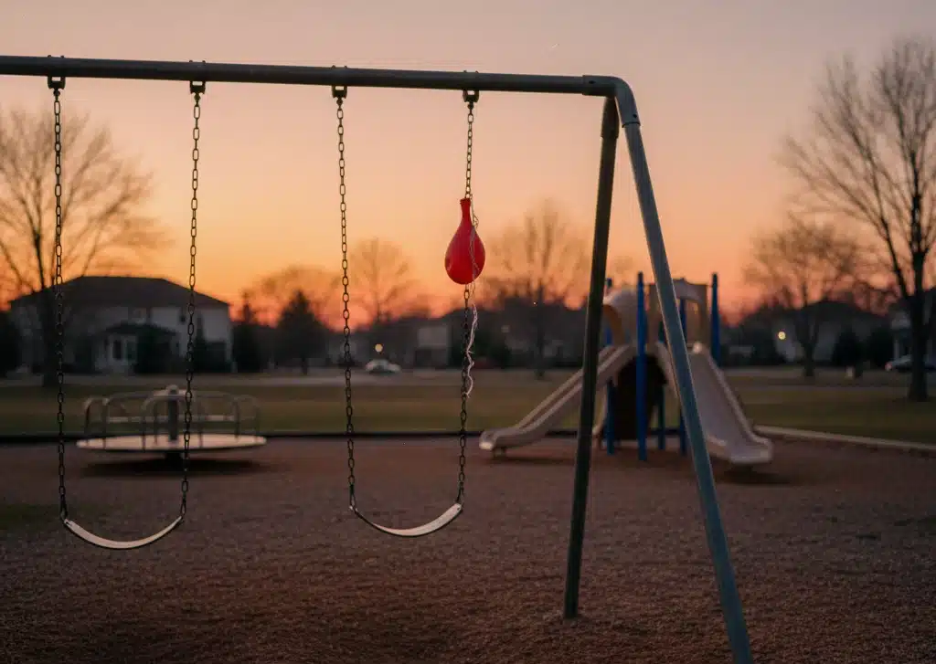 Gençlerde şiddet ve toplumsal tepkisizliği simgeleyen, el ele tutuşan çocuklar ve arkada yükselen karanlık bir gölge illüstrasyonu.